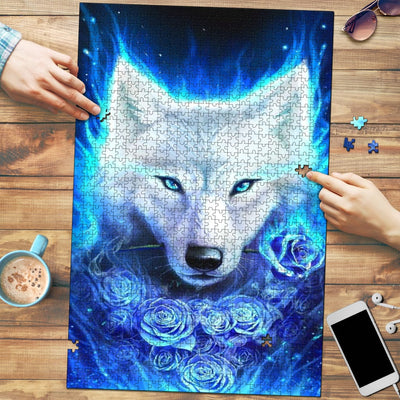 Jigsaw Puzzle - White Wolf - GiddyGoatStore