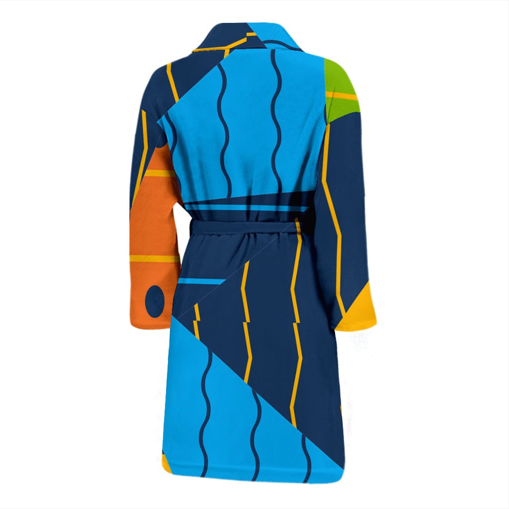 Bath Robe - Triangles And Lines Men's - GiddyGoatStore