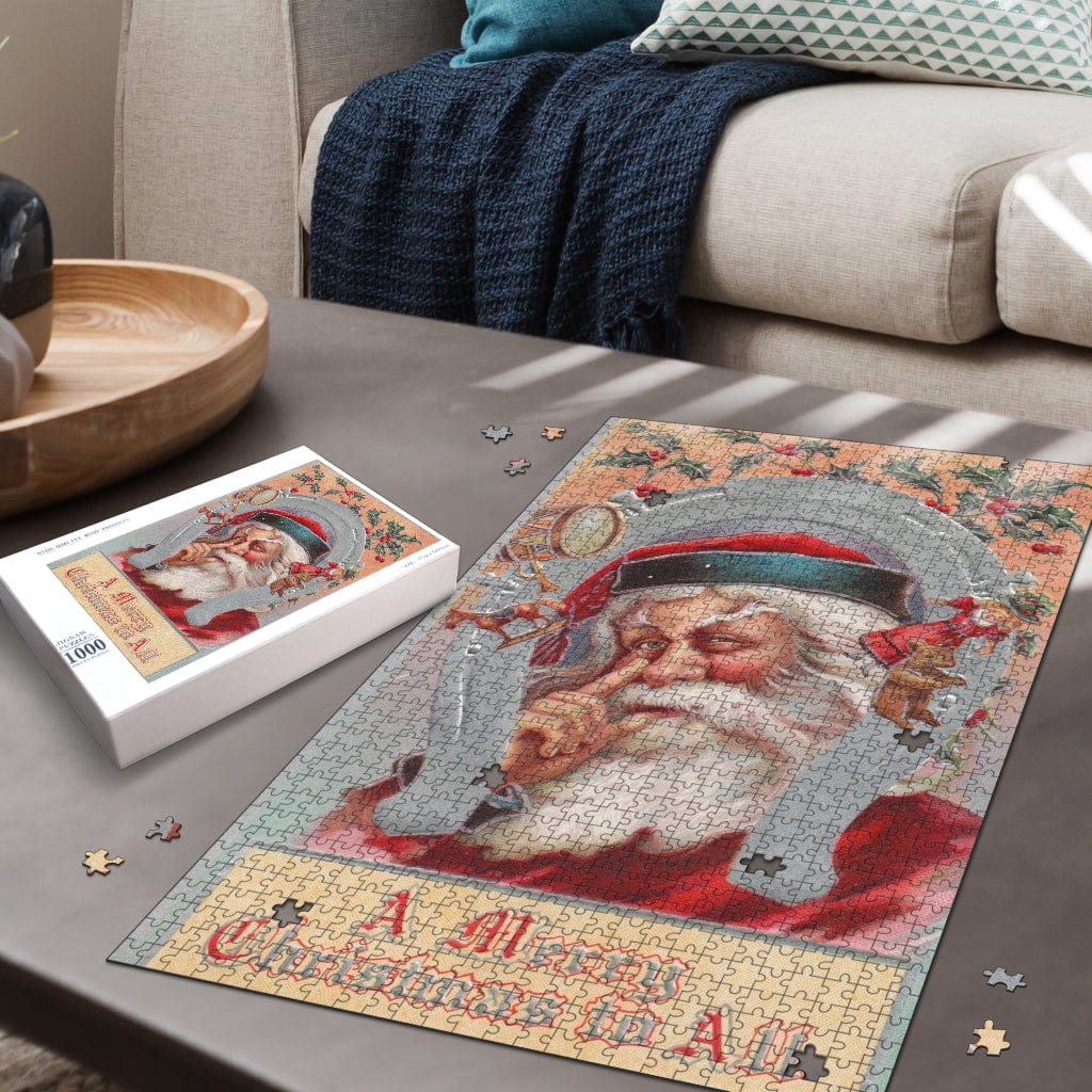 Jigsaw Puzzle - Vintage Merry Christmas To All - GiddyGoatStore
