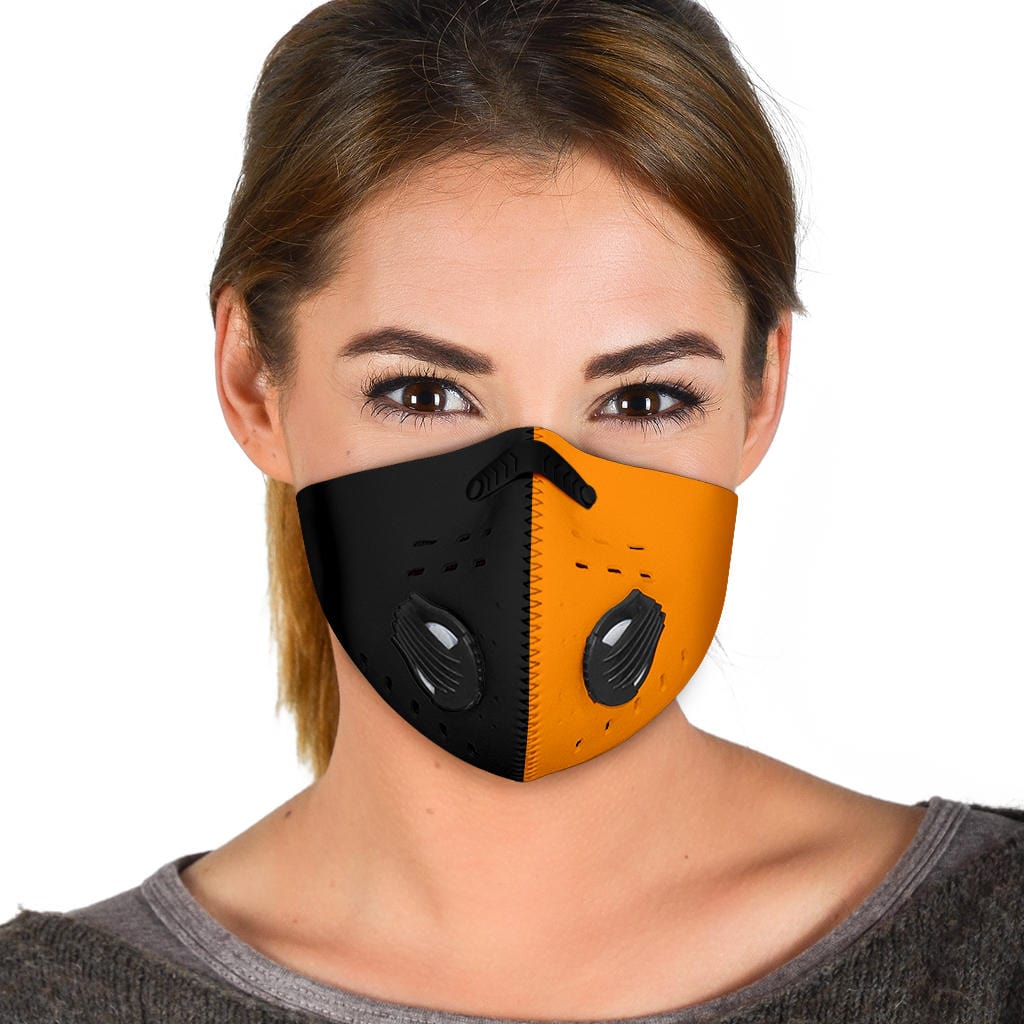 Premium Face Mask - Black Orange AloK2 - GiddyGoatStore