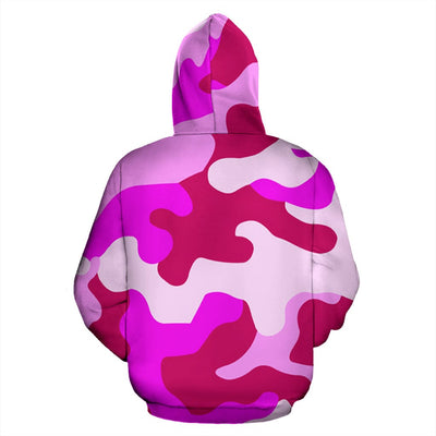 Zip-Up Hoodie - Pink Camo - GiddyGoatStore