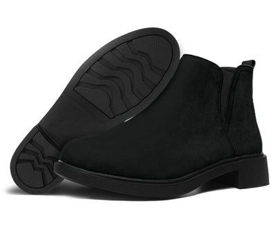 Suede Boots - Vegan Black Fashion - GiddyGoatStore