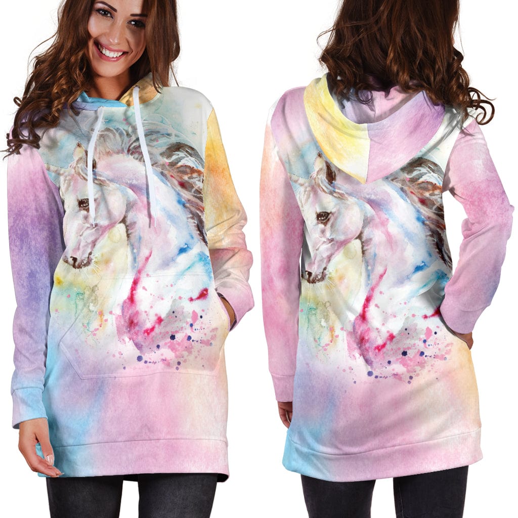 Hoodie Dress - Unicorn 3 - GiddyGoatStore