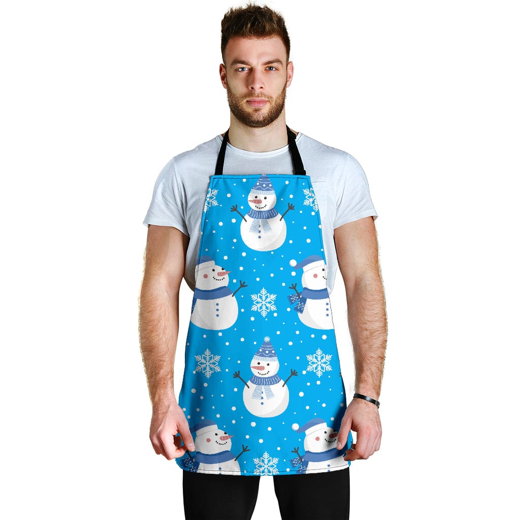 Apron - Christmas Perfect Blue Good Vibes Only Men's - GiddyGoatStore