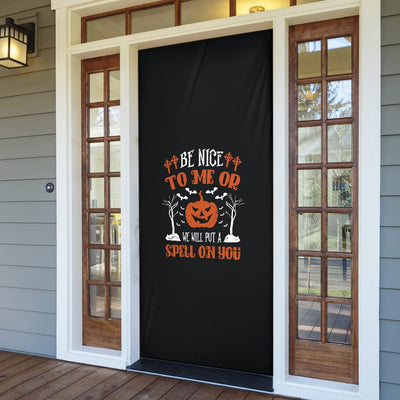 Door Sock - Be Nice To Me Halloween - GiddyGoatStore