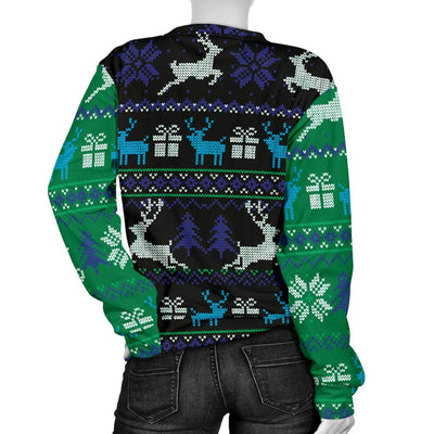 Sweater - Ugly Christmas Green and Blue - GiddyGoatStore