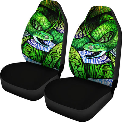 Seat Covers - Green Snake - GiddyGoatStore