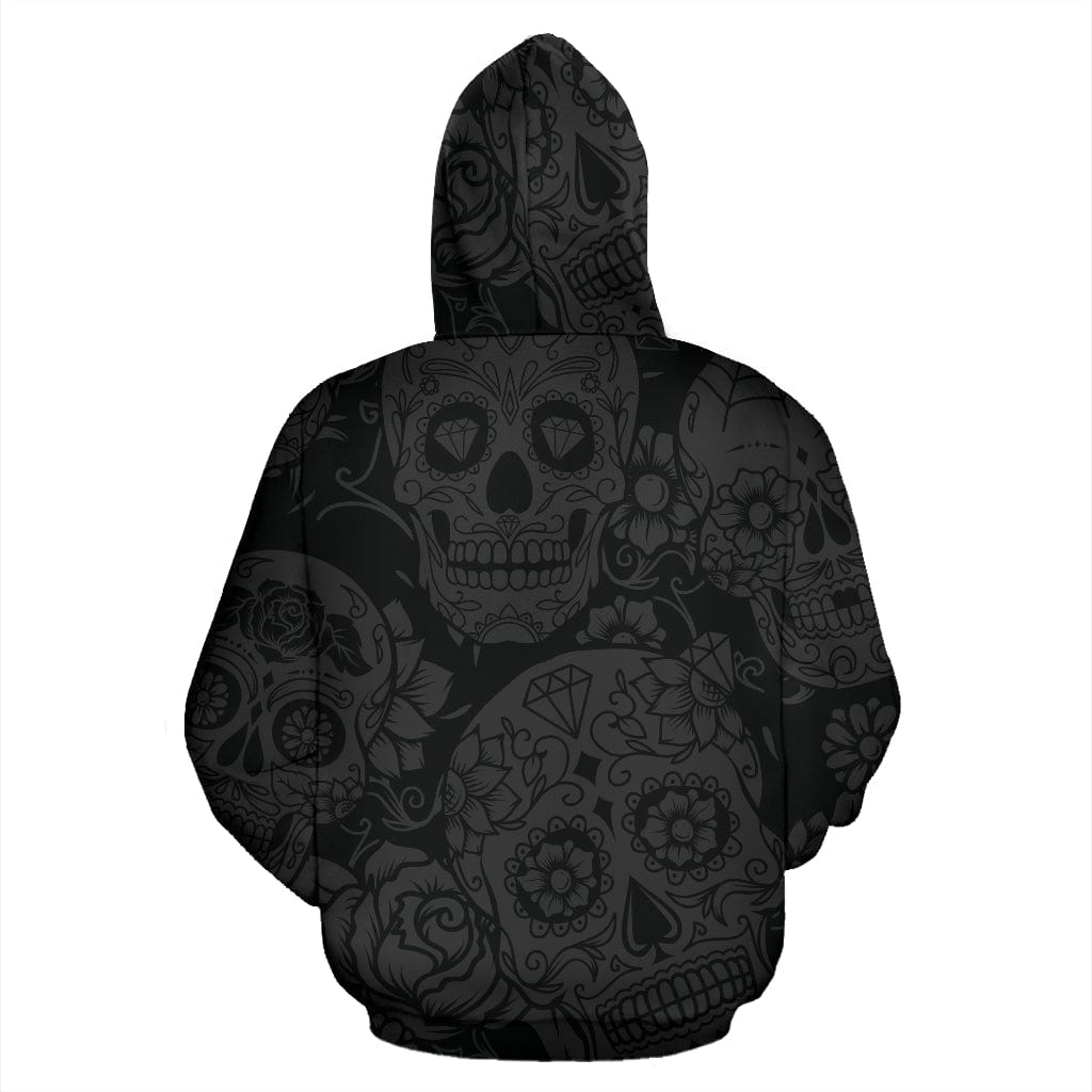 Hoodie - Dark Sugar Skull - GiddyGoatStore