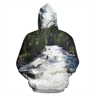 Hoodie - Relaxing Rapids All Over - GiddyGoatStore