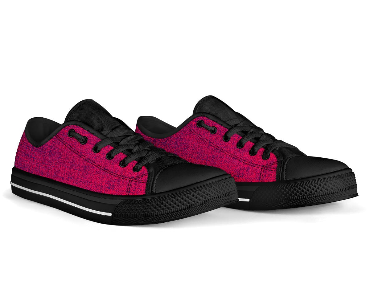 Low-Top Shoes - Pink Ink (Black Bottoms) - GiddyGoatStore