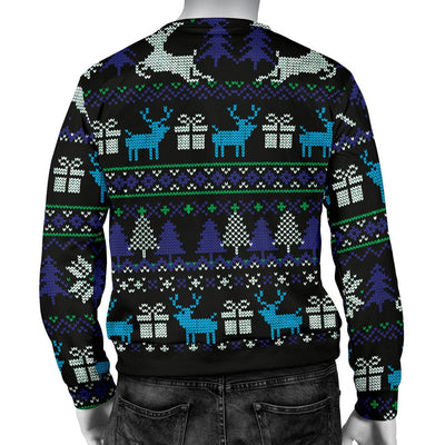 Sweater - Ugly Christmas Black Purple and Blue Men's - GiddyGoatStore