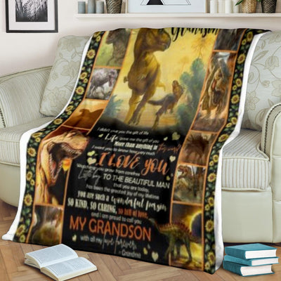 Blanket - To My Grandson - GiddyGoatStore