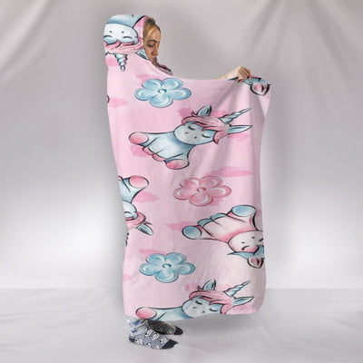 Hooded Blanket - Baby Unicorn - GiddyGoatStore