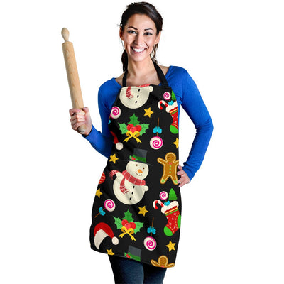 Apron - Christmas Lovely Good Vibes Only Women's - GiddyGoatStore