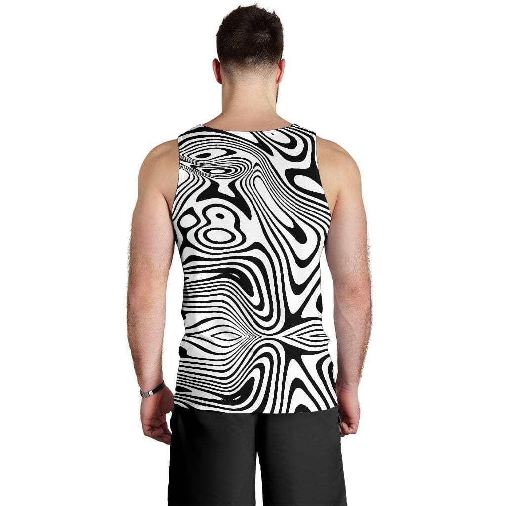 Tank Top - Men's Warped Lines - GiddyGoatStore