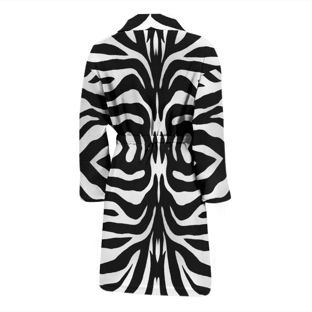Bath Robe - Men's Zebra Print - GiddyGoatStore