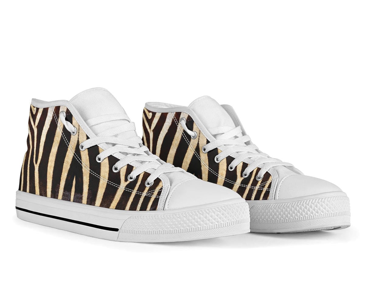 High-Top Shoes - White Zebra - GiddyGoatStore