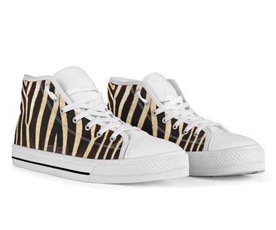 High-Top Shoes - White Zebra - GiddyGoatStore