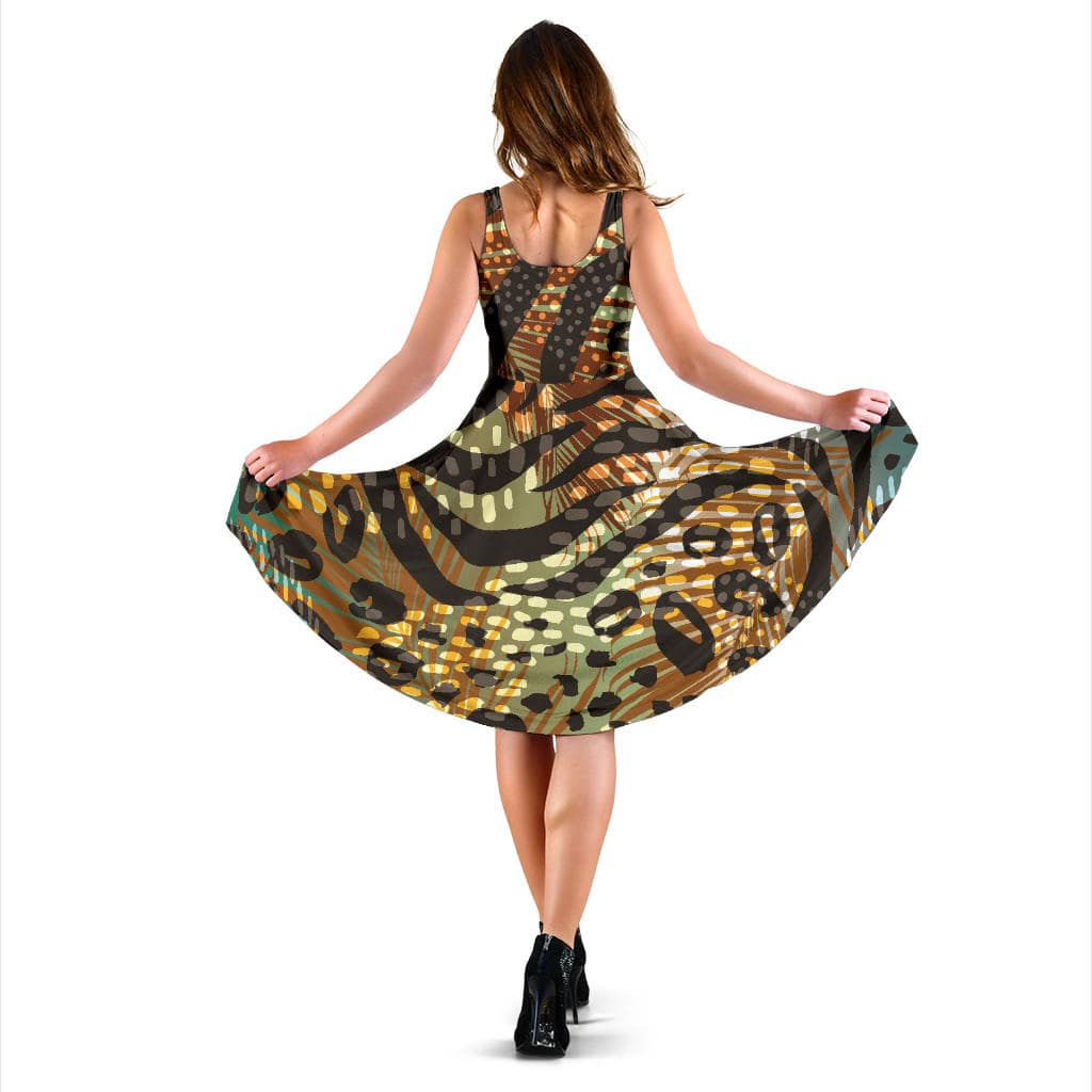 Midi Dress - Lovely Natural Women's Dress - GiddyGoatStore