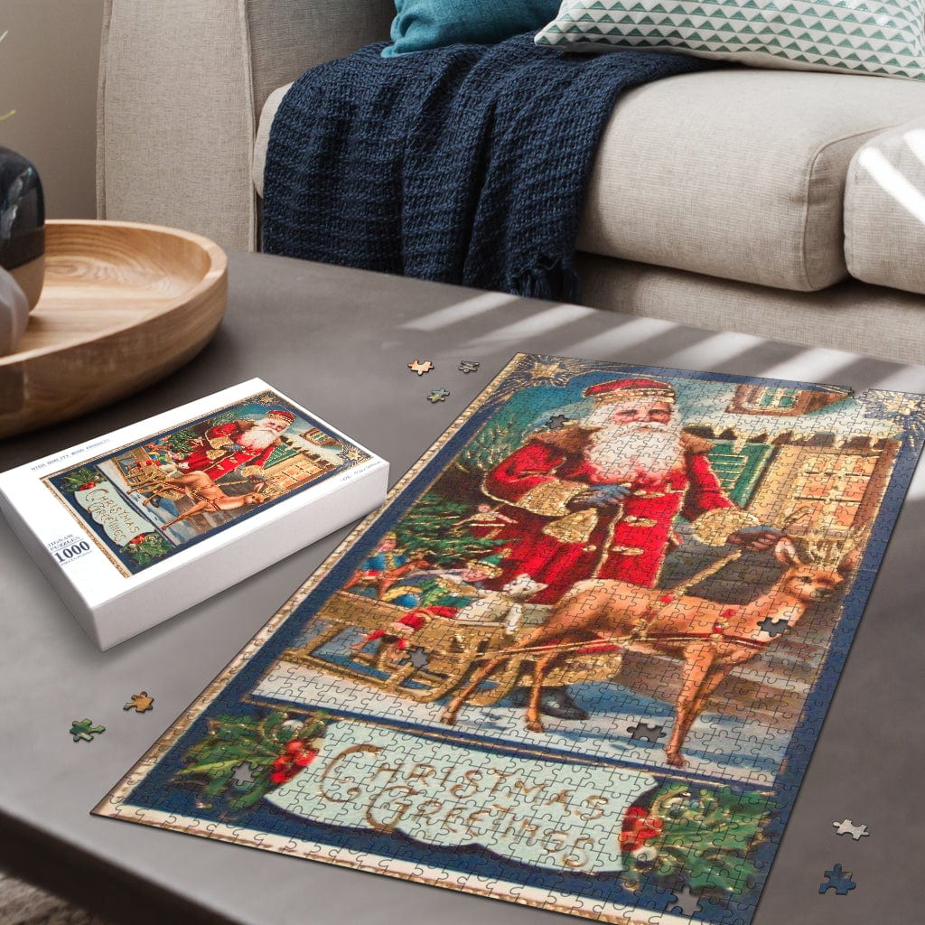 Jigsaw Puzzle - Vintage Christmas Greetings - GiddyGoatStore