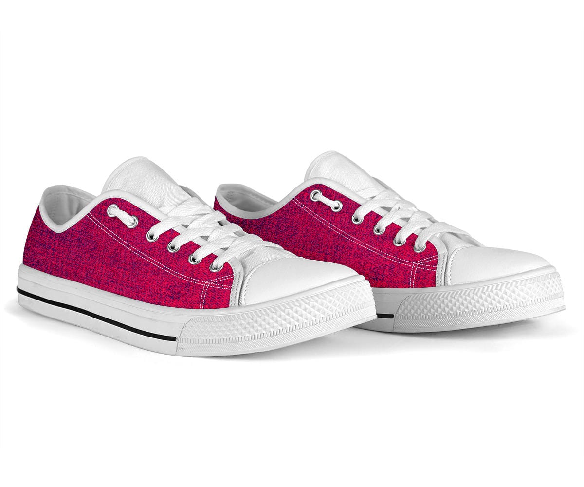 Low-Top Shoes - Pink Ink (White Bottoms) - GiddyGoatStore
