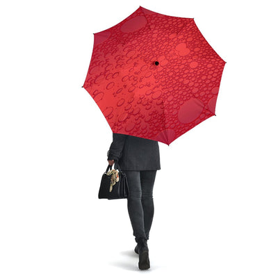 Umbrella - Red Raindrops - GiddyGoatStore