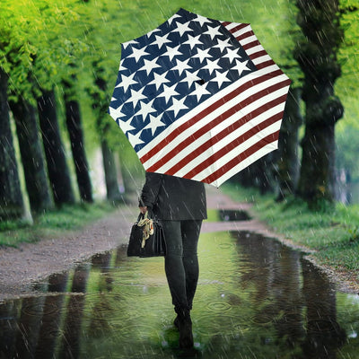 Umbrella - American Flag - GiddyGoatStore