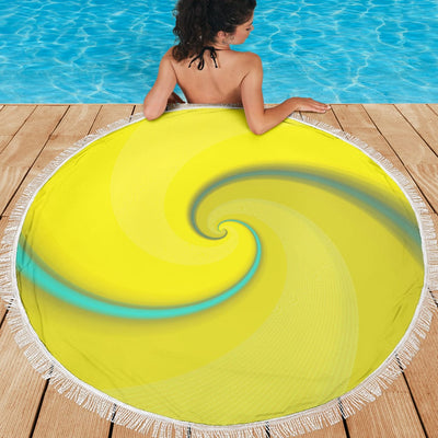 Beach Blanket - Yellow Swirl - GiddyGoatStore