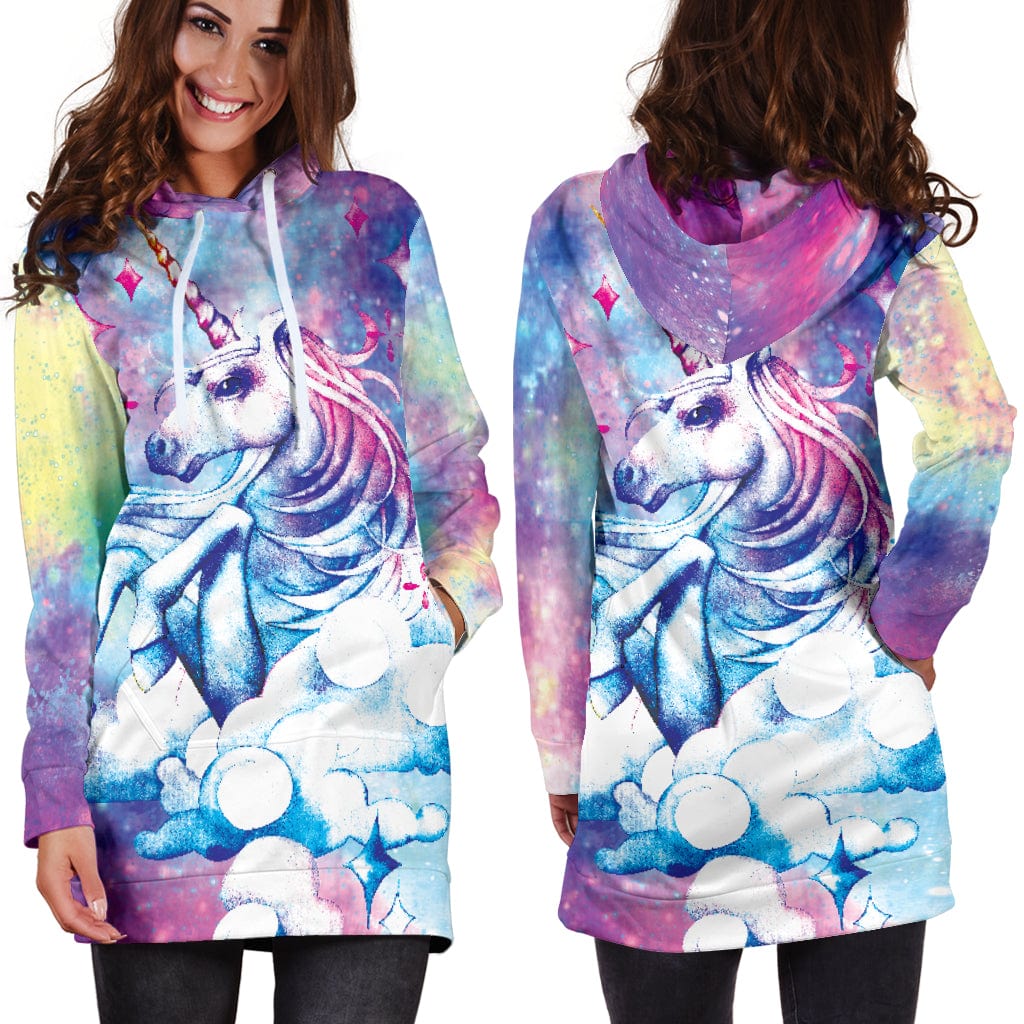Hoodie Dress - Unicorn 2 - GiddyGoatStore