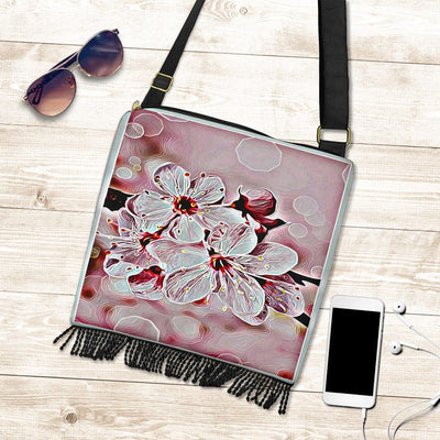 Boho - Pictorial Cherry Blossoms Floral Embosses - GiddyGoatStore