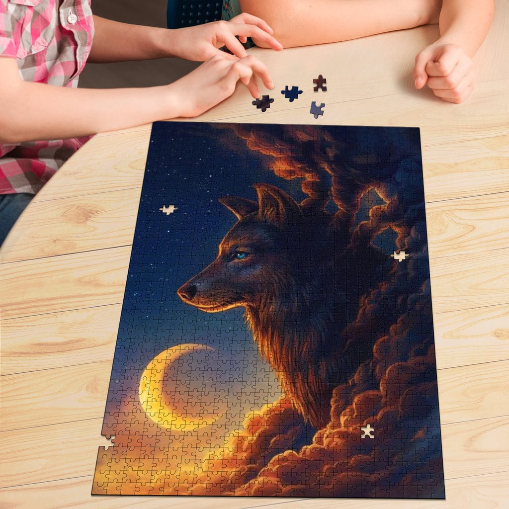 Jigsaw Puzzle - Moonlit Wolf - GiddyGoatStore