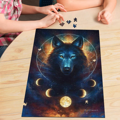 Jigsaw Puzzle - Wolf Moon Phase - GiddyGoatStore