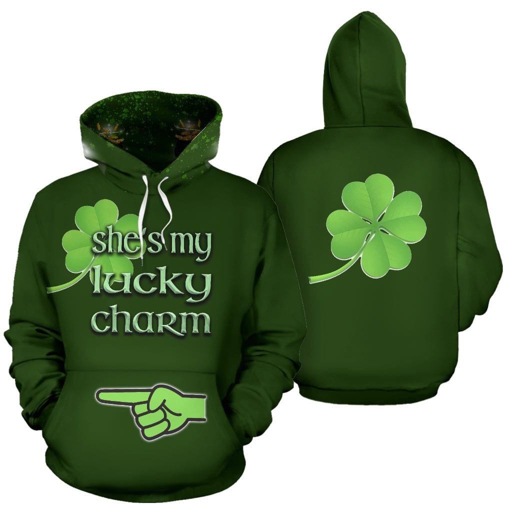 Hoodie - St Patrick's She's My Lucky Charm - GiddyGoatStore