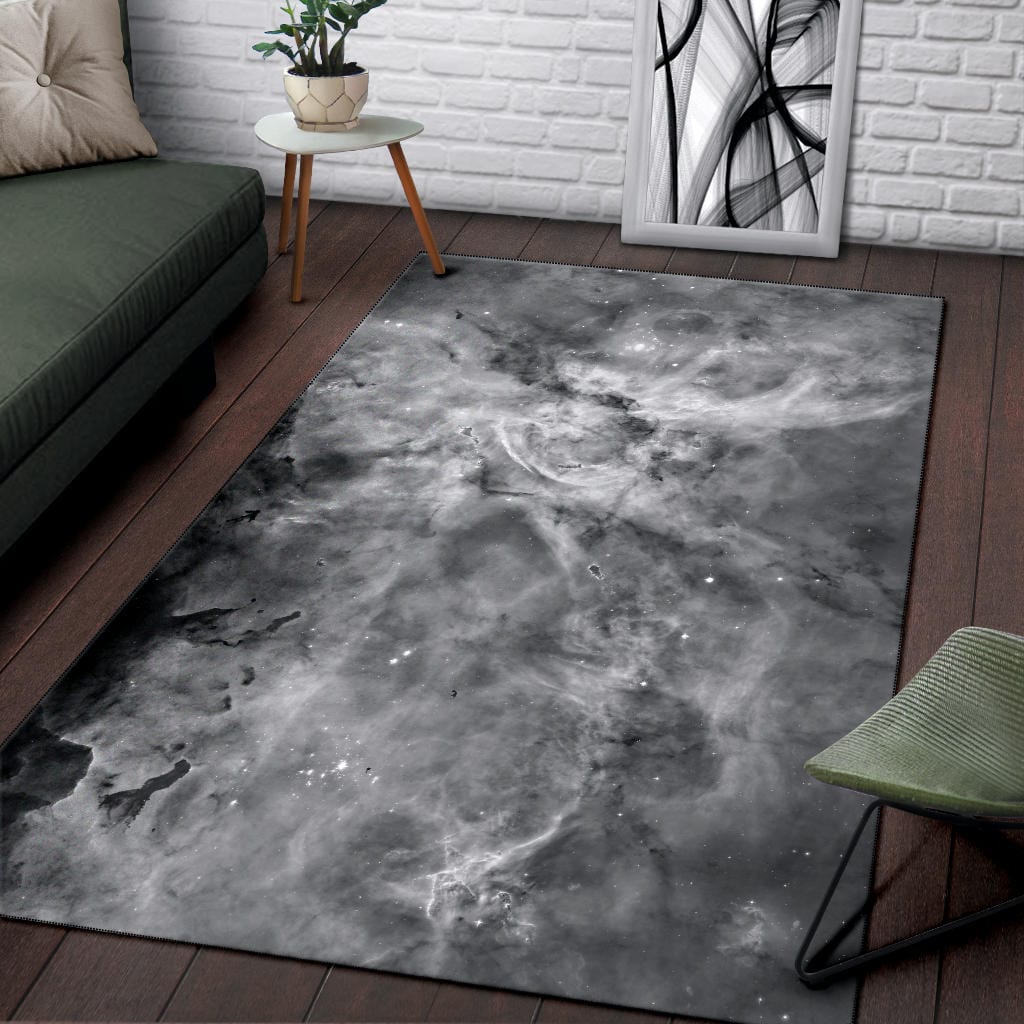 Rug - Greyscale Carina Nebula - GiddyGoatStore