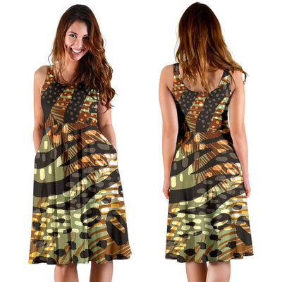 Midi Dress - Lovely Natural Women's Dress - GiddyGoatStore