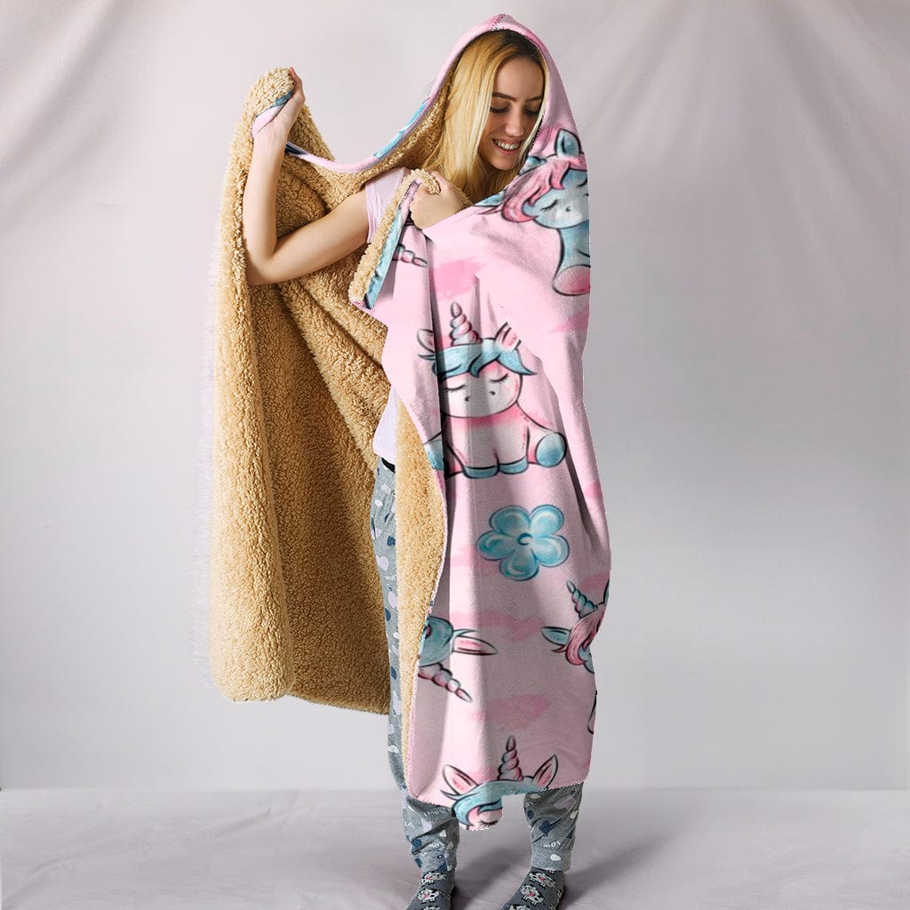 Hooded Blanket - Baby Unicorn - GiddyGoatStore