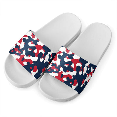 Sandals - Red and Navy Camo Slide - GiddyGoatStore