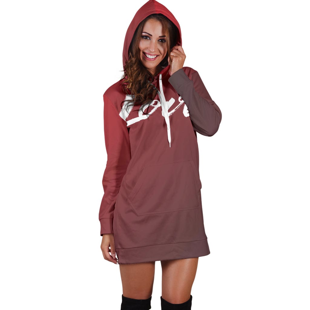 Hoodie Dress - Love - GiddyGoatStore