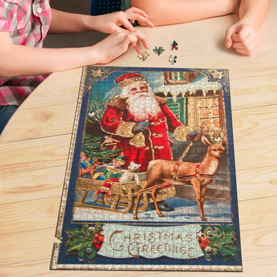 Jigsaw Puzzle - Vintage Christmas Greetings - GiddyGoatStore