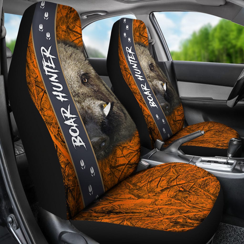Seat Covers - Boar Hunter Orange Camo - GiddyGoatStore