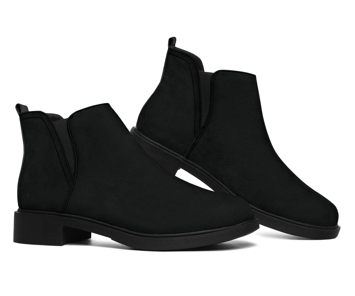 Suede Boots - Vegan Black Fashion - GiddyGoatStore