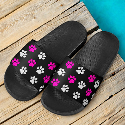Sandals - Pink Paw Prints - GiddyGoatStore