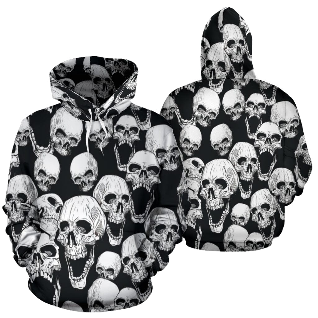 Hoodie - Screaming Skulls - GiddyGoatStore