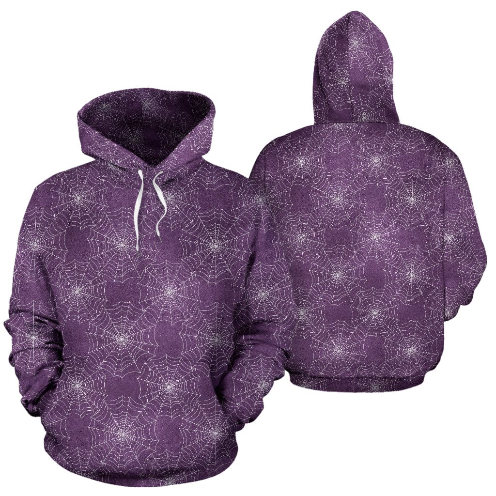 Hoodie - Purple Spider Web - GiddyGoatStore