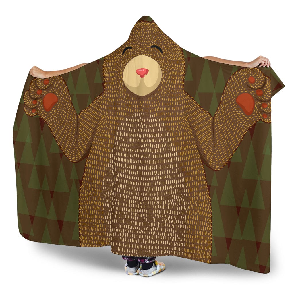 Hooded Blanket - Bear - GiddyGoatStore