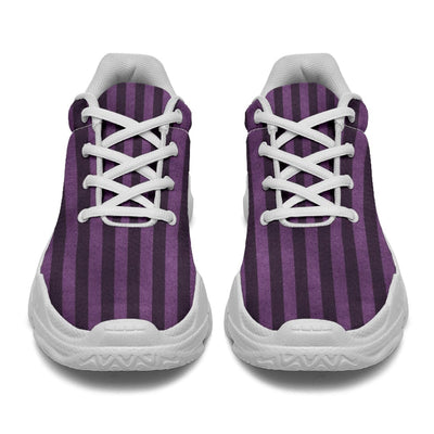 Sneakers - Purple Stripe Chunky (White) - GiddyGoatStore