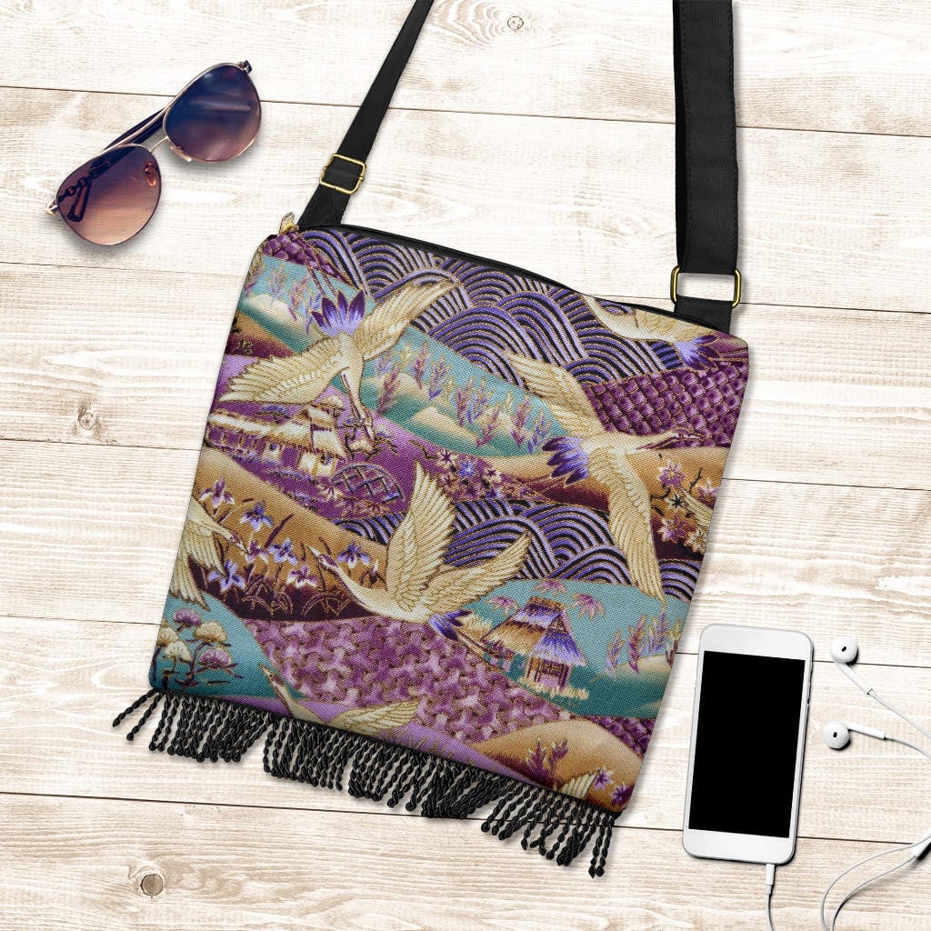 Boho - Purple Cranes - GiddyGoatStore