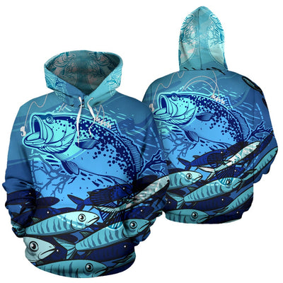 Hoodie - Blue Fishing - GiddyGoatStore