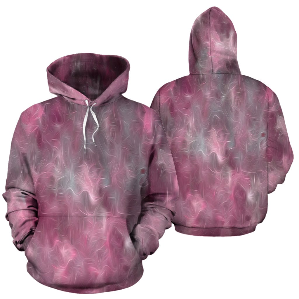 Hoodie - Chic Pink and Gray Fusion - GiddyGoatStore