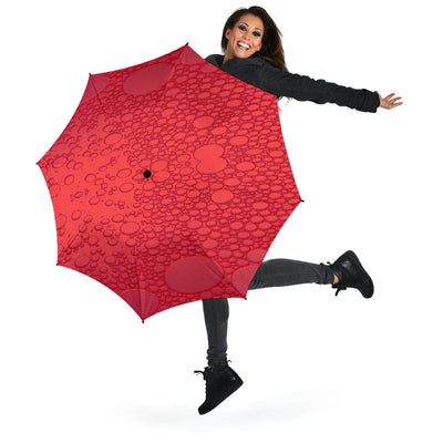 Umbrella - Red Raindrops - GiddyGoatStore